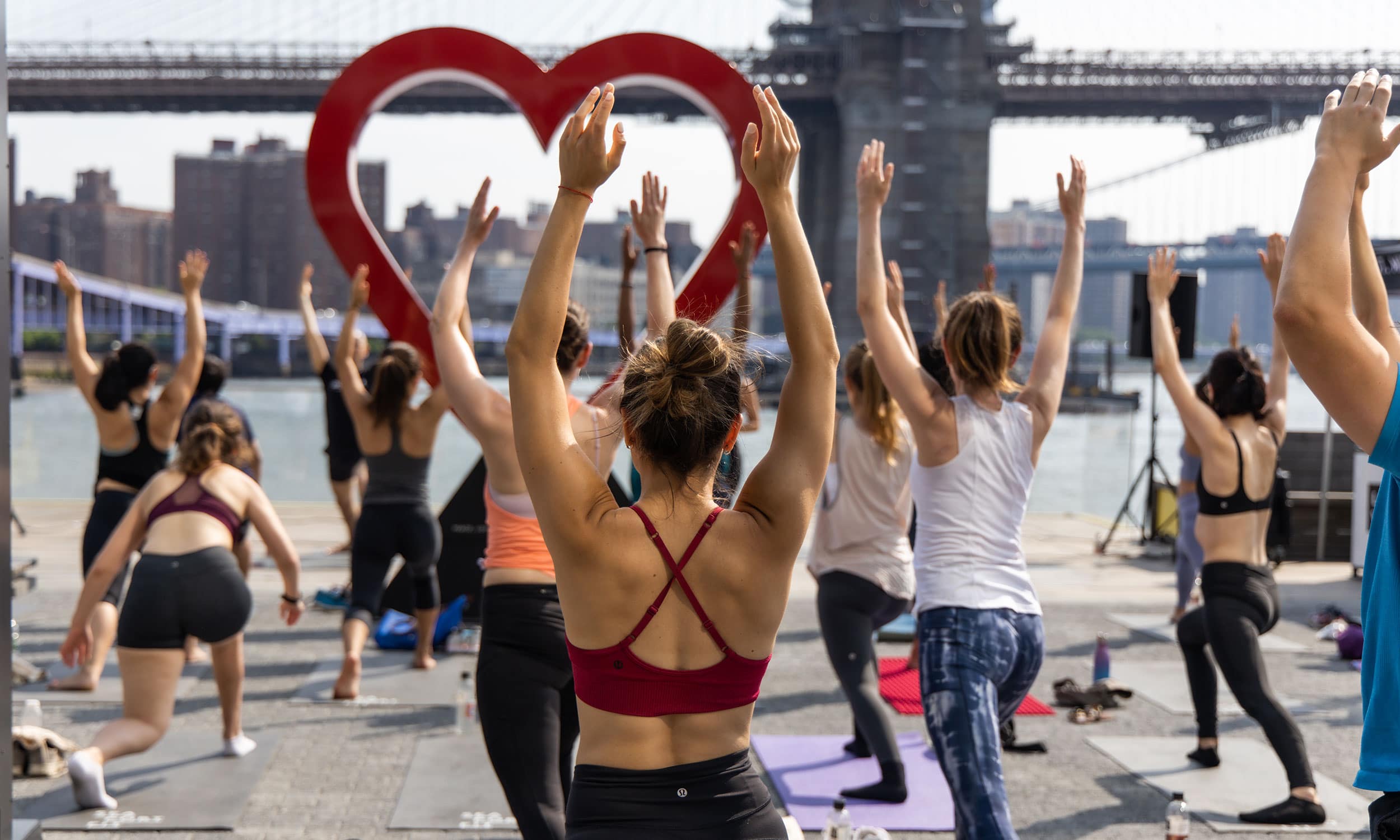 Yoga at the seaport